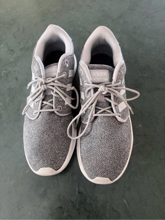 adidas Shoes - adidas Light Gray Knit Lace-Up Sneakers size 9